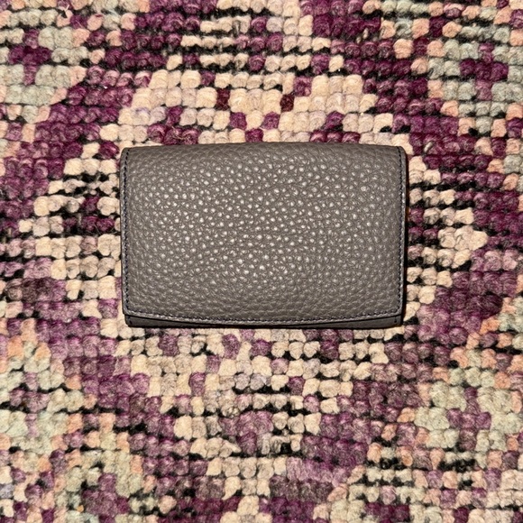 Maison Takuya Business Card Holder Pouch Leather Titanium Grey Violet Purple